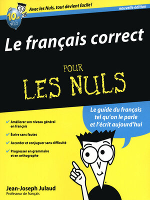 cover image of Le Français correct Pour les Nuls